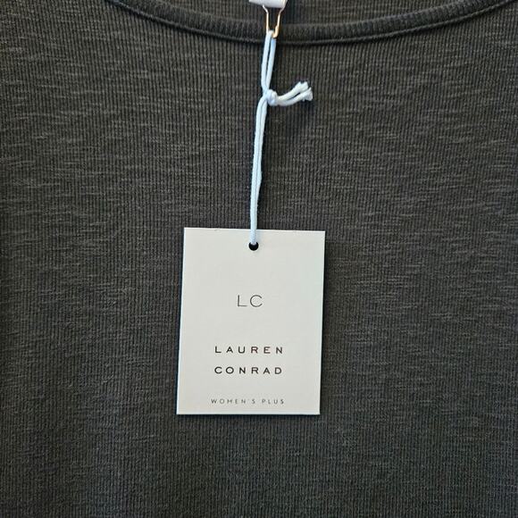 Lauren Conrad LC Women's Sweater Ribbed Ruffled Black Long Sleeve Size 3X - Picture 2 of 10